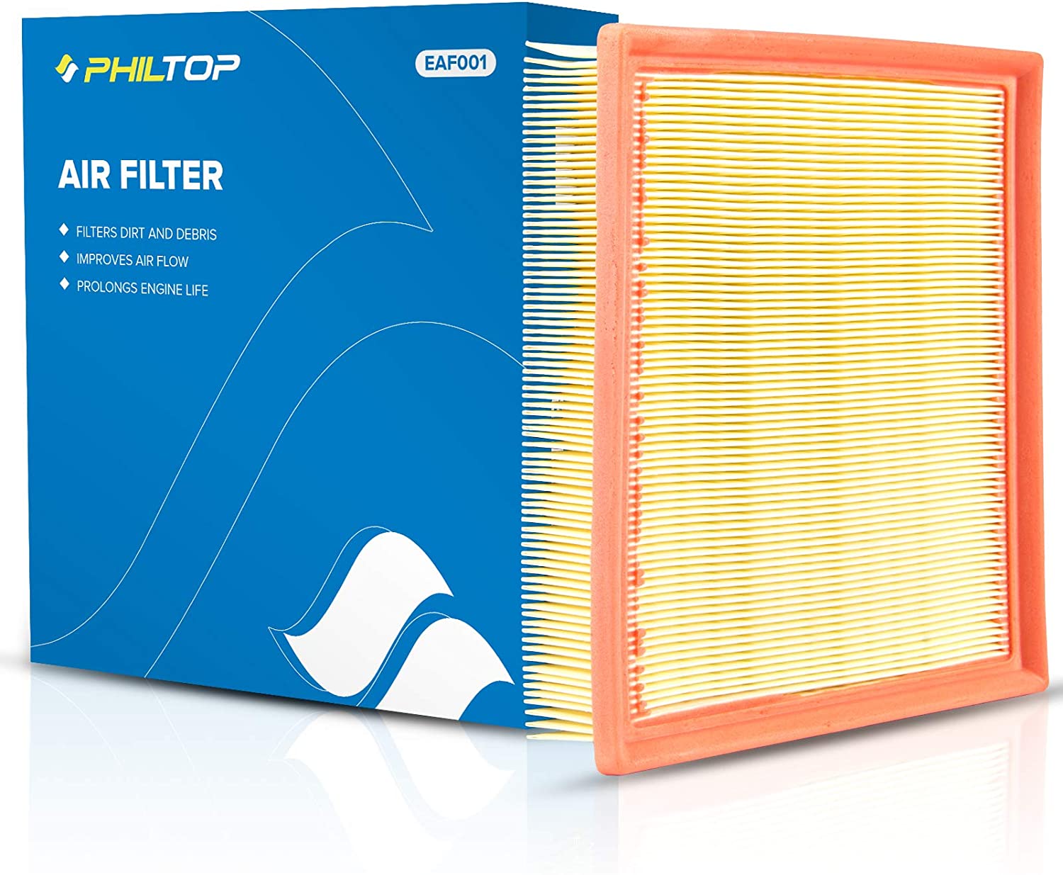 PHILTOP Engine Air Filter, Replacement for Avalon, Camry, Highlander, Grand Cherokee